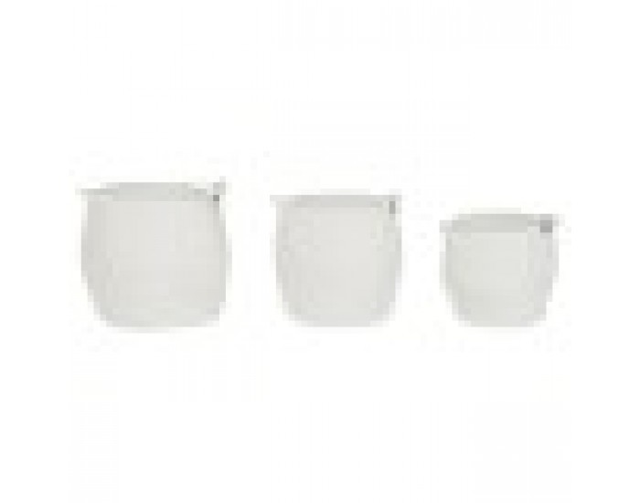 Игра на Кошници Home ESPRIT Бял Модерен 34 x 34 x 34 cm (3 Части)