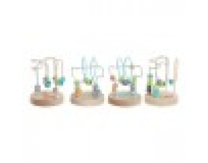 Дървена Игра DKD Home Decor Дървен Многоцветен 4 Части 9 x 9 x 12 cm