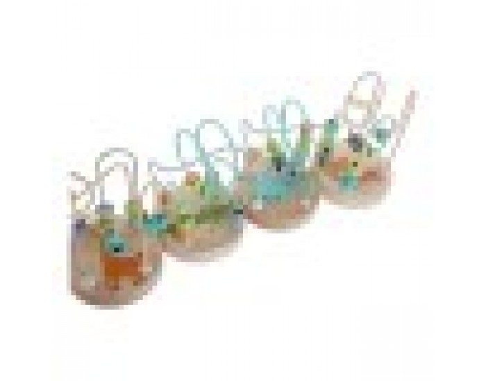 Дървена Игра DKD Home Decor Дървен Многоцветен 4 Части 9 x 9 x 12 cm