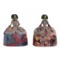 Декоративна фигурка Home ESPRIT Многоцветен Смола Огледало Дама 17 x 12 x 21,5 cm (2 броя) - Сувенири, Подаръци, Свещи