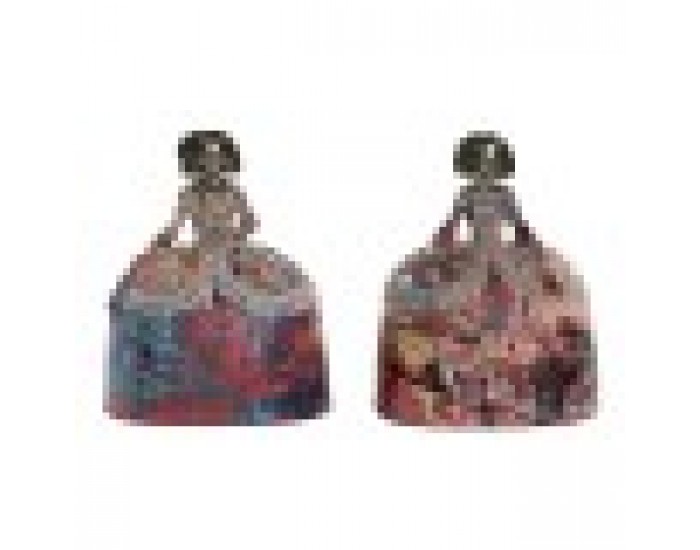 Декоративна фигурка Home ESPRIT Многоцветен Смола Огледало Дама 17 x 12 x 21,5 cm (2 броя)