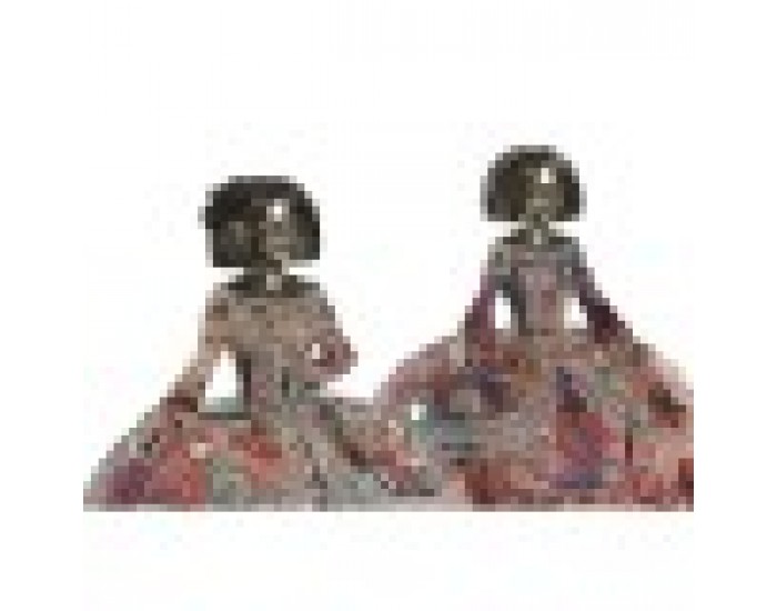 Декоративна фигурка Home ESPRIT Многоцветен Смола Огледало Дама 17 x 12 x 21,5 cm (2 броя)