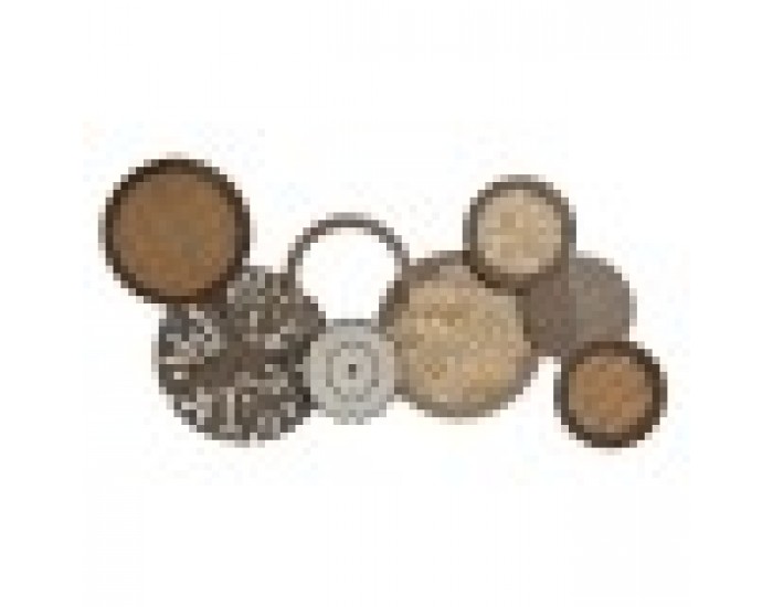 Декорация за стена Home ESPRIT Естествен Кръгове 75 x 4,5 x 38 cm