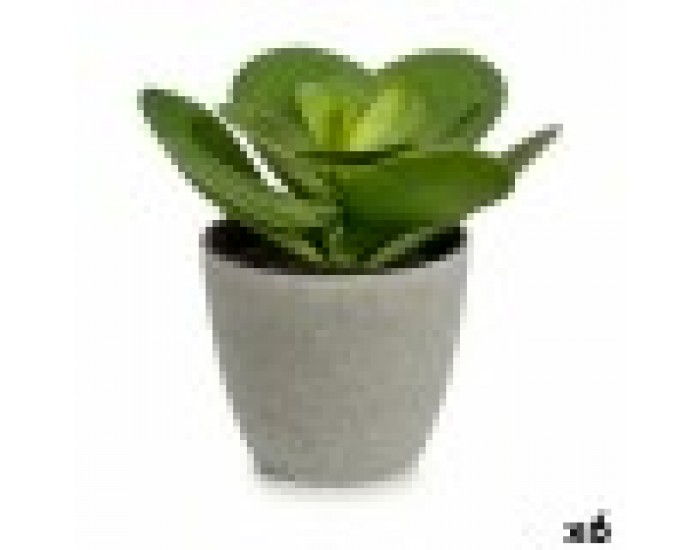 Декоративно Растение 18 x 18,5 x 18 cm Сив Зелен Пластмаса (6 броя)