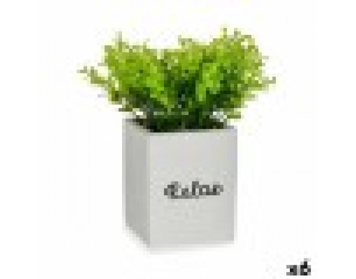 Декоративно Растение Листи Малка Пластмаса Цимент 13 x 18 x 13 cm (6 броя)