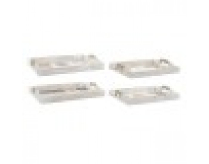 Комплект Подноси DKD Home Decor Черен Златен MDF Бял (40 x 30 x 6 cm) (2 броя)