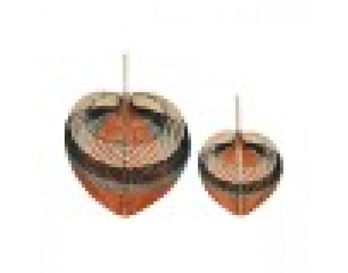 Декорация за стена Home ESPRIT Кафяв Черен Бежов Естествен Колониален Ветрило 57 x 1 x 71 cm (4 Части)