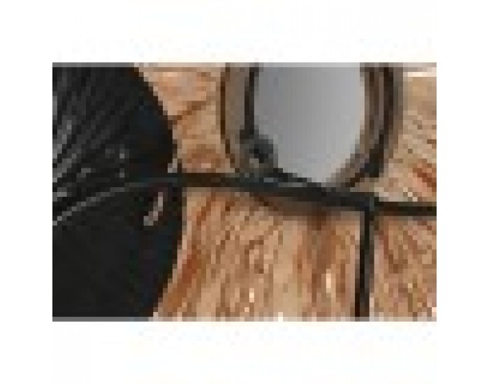 Декорация за стена Home ESPRIT Бял Естествен Кръгове 70 x 5,5 x 43 cm