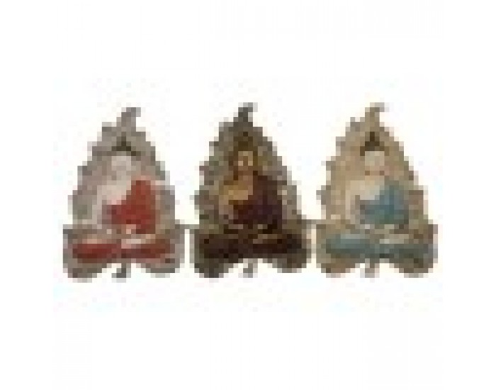 Декорация за стена DKD Home Decor Буда Смола (19 x 3.1 x 26.5 cm) (3 pcs)