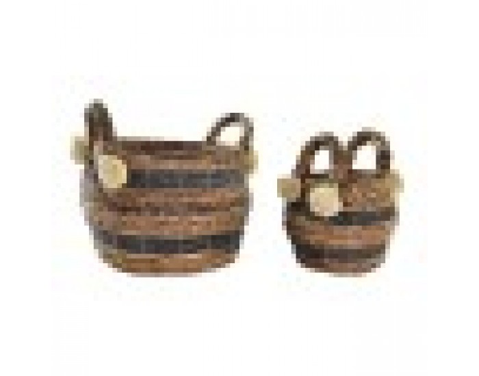 Игра на Кошници DKD Home Decor Колониален влакно (31 x 31 x 33 cm)