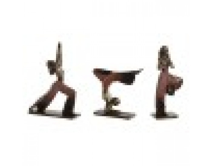 Декоративна фигурка Home ESPRIT Розов Златен Yoga Scandi 19 x 6 x 26 cm (3 броя)