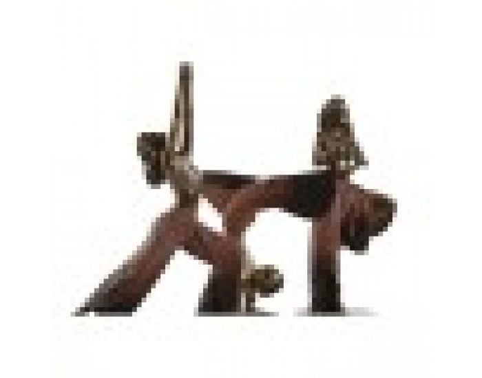 Декоративна фигурка Home ESPRIT Розов Златен Yoga Scandi 19 x 6 x 26 cm (3 броя)