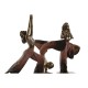 Декоративна фигурка Home ESPRIT Розов Златен Yoga Scandi 19 x 6 x 26 cm (3 броя)