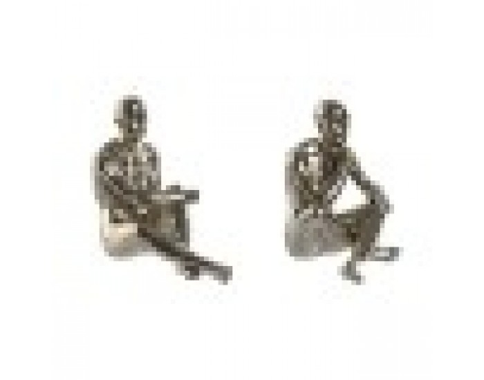 Декоративна фигурка Home ESPRIT Златен Сребрист 19 x 13,5 x 22 cm (2 броя)