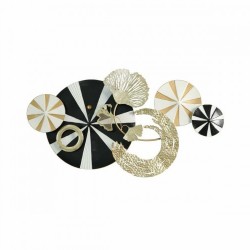 Декорация за стена DKD Home Decor Черен Златен Метал Модерен (91 x 8,3 x 49,5 cm) Декорация за стена DKD Home Decor Черен Златен Метал Модерен (91 x 8,3 x 49,5 cm) - Сувенири, Подаръци, Свещи