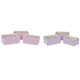Игра на Кошници DKD Home Decor полиестер (40,5 x 27,5 x 18 cm) (2 броя)