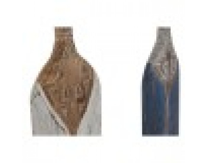 Декорация за стена Home ESPRIT Син Бял Гребане Средиземноморско 17 x 4 x 100 cm (2 броя)