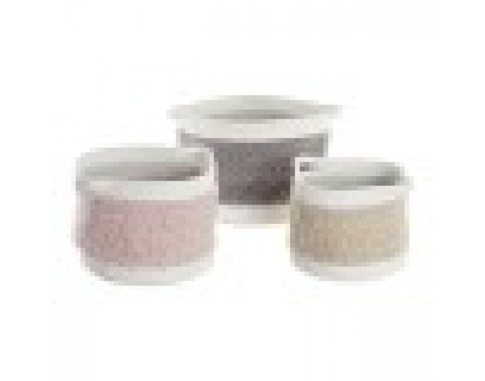 Игра на Кошници DKD Home Decor Памук Детски (34 x 34 x 27 cm) (3 Части)