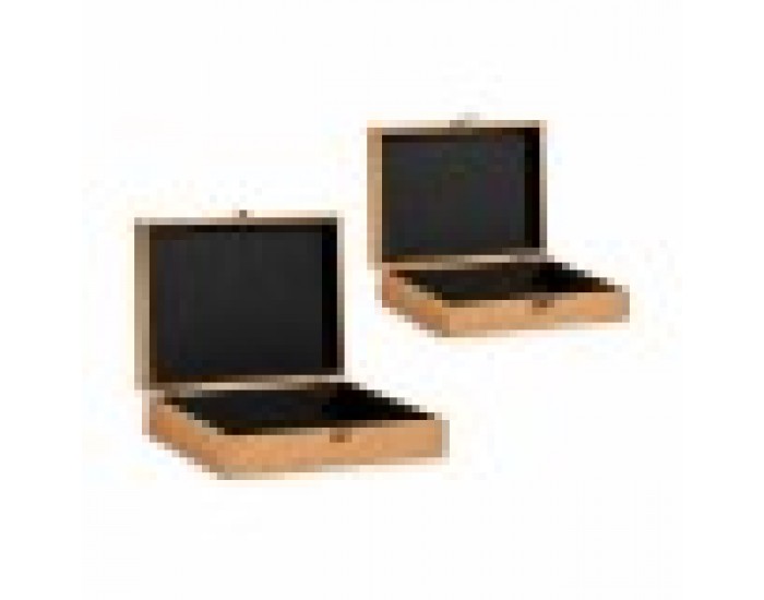Комплект Декоративни Кутии Кафяв Kорк Дървен MDF (6 броя)