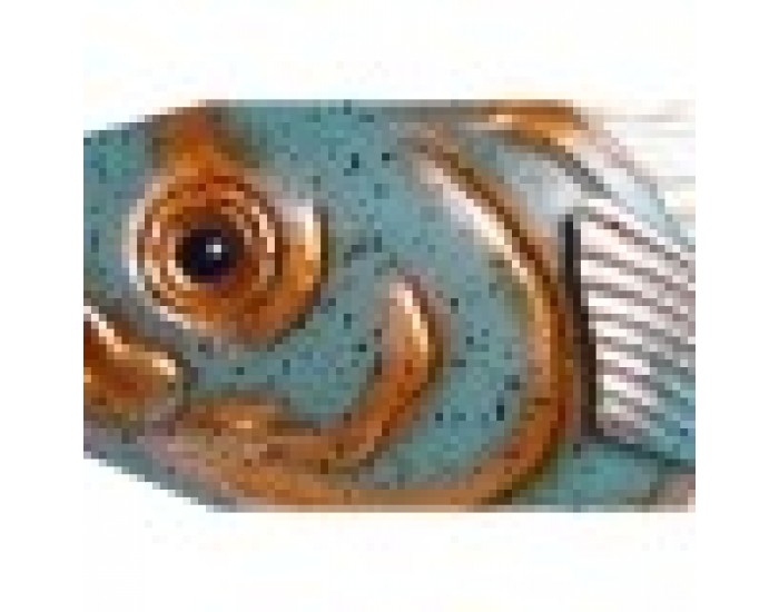 Декорация за стена Home ESPRIT Син Многоцветен Златен Риба Средиземноморско 70 x 4,5 x 25,5 cm (2 броя)