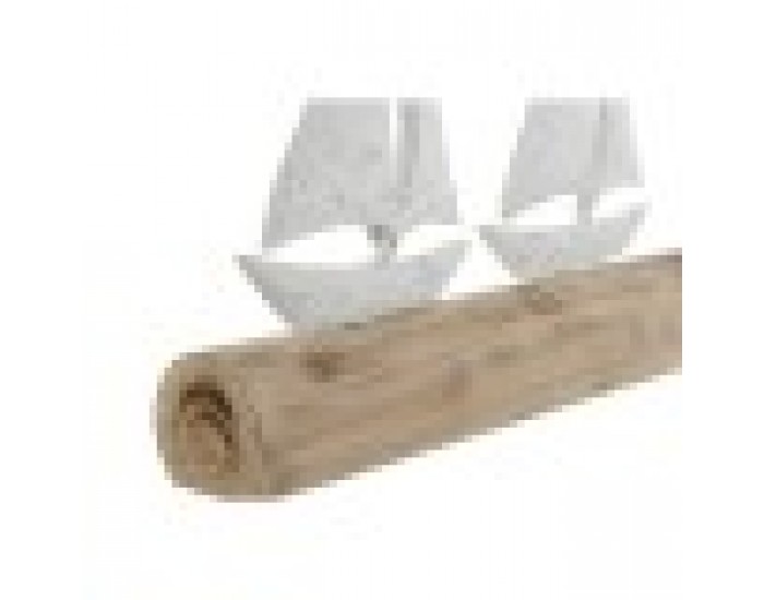 Декоративна фигурка Home ESPRIT Бял Естествен Яхти Средиземноморско 62 x 8,5 x 25,5 cm