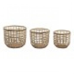 Игра на Кошници DKD Home Decor Естествено влакно (39 x 39 x 32 cm) Игра на Кошници DKD Home Decor Естествено влакно (39 x 39 x 32 cm) - Сувенири, Подаръци, Свещи