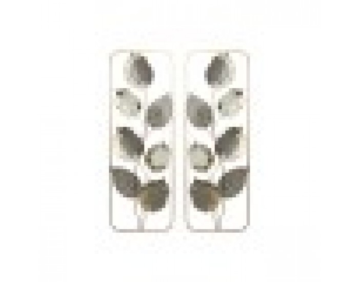 Декорация за стена Home ESPRIT Сив Златен Модерен Цвете 31 x 2,5 x 89,5 cm (2 броя) Декорация за стена Home ESPRIT Сив Златен Модерен Цвете 31 x 2,5 x 89,5 cm (2 броя)