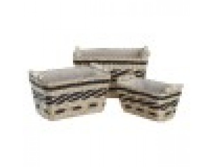 Игра на Кошници DKD Home Decor полиестер Колониален влакно (38 x 26 x 24 cm)