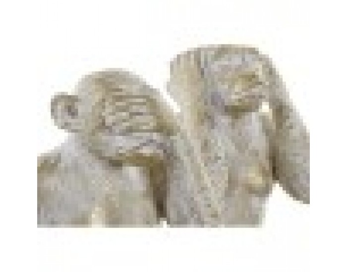 Декоративна фигурка Home ESPRIT Златен Маймуна Тропически 21 x 17 x 25 cm (3 броя)