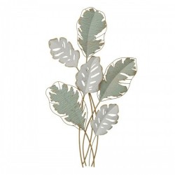 Декорация за стена DKD Home Decor Метал Бял Зелен Модерен Лист на растение (57 x 5,7 x 103 cm) Декорация за стена DKD Home Decor Метал Бял Зелен Модерен Лист на растение (57 x 5,7 x 103 cm) - Сувенири, Подаръци, Свещи