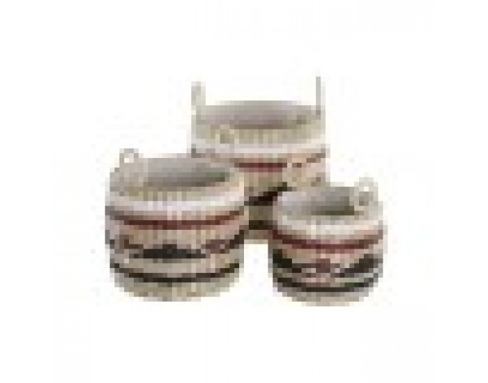 Игра на Кошници DKD Home Decor Колониален влакно (30 x 30 x 25 cm)