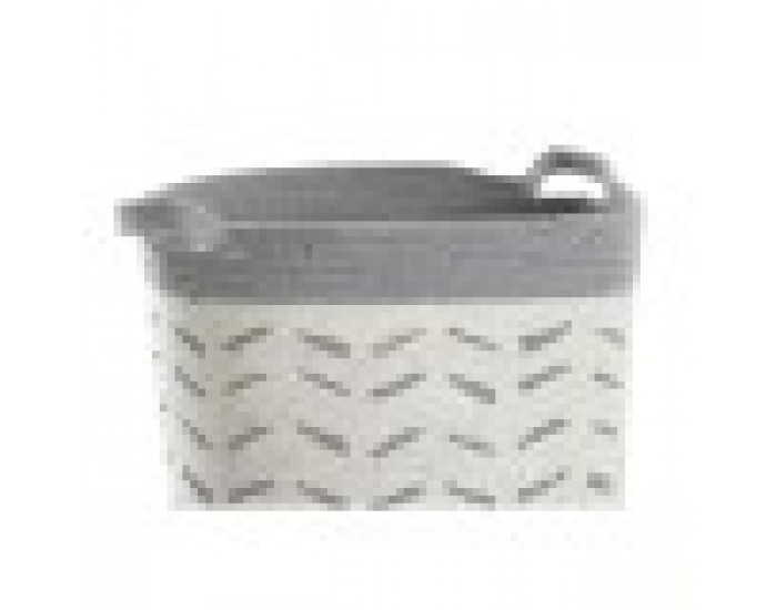 Игра на Кошници DKD Home Decor Сив Памук (3 Части) (35 x 35 x 40 cm)