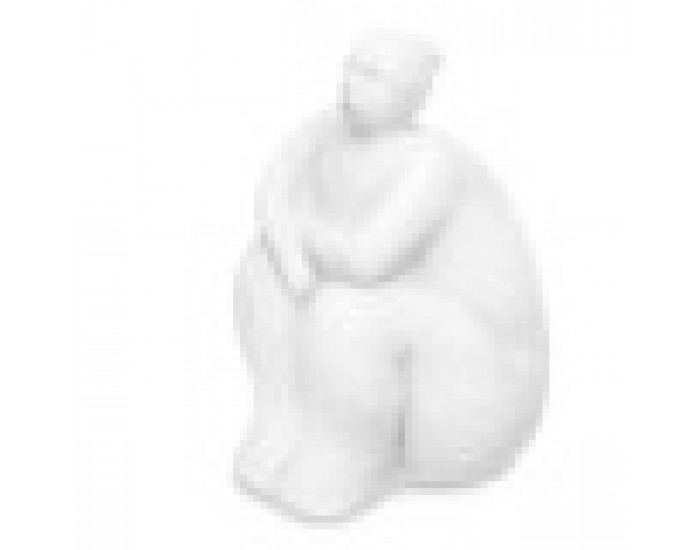 Декоративна фигурка Бял Dolomite 18 x 30 x 19 cm (4 броя) Дама Седнал