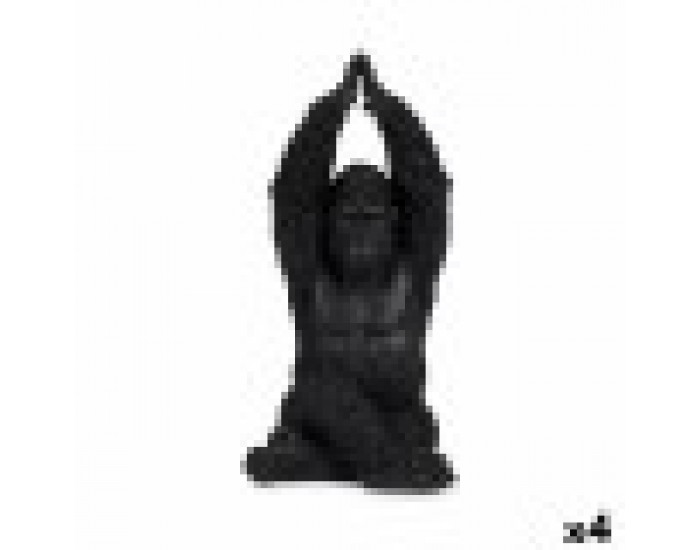 Декоративна фигурка Горила Yoga Черен 18 x 36,5 x 19,5 cm (4 броя)