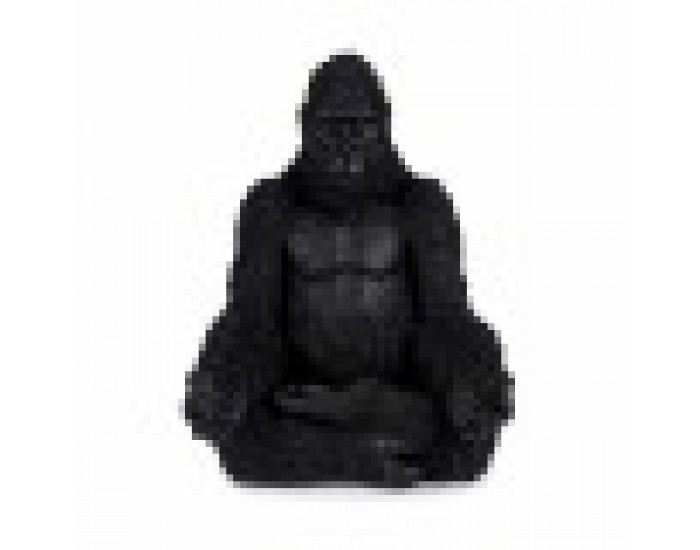 Декоративна фигурка Горила Yoga Черен 19 x 26,5 x 22 cm (4 броя)