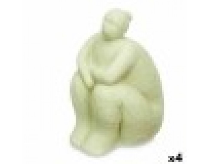 Декоративна фигурка Зелен Dolomite 18 x 30 x 19 cm (4 броя) Дама Седнал