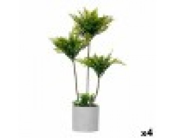 Декоративно Растение Палма 20 x 70 x 20 cm Сив Цимент Зелен Пластмаса (4 броя)