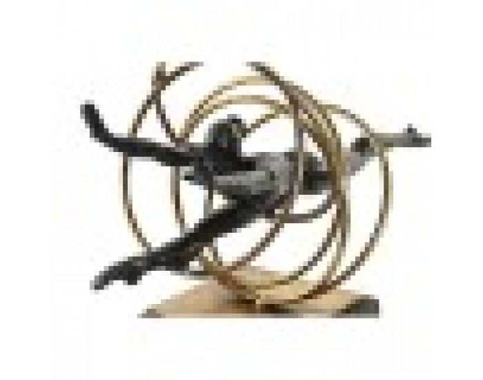 Декоративна фигурка DKD Home Decor Черен Златен Метал Смола Модерен (36 x 14 x 29,5 cm)