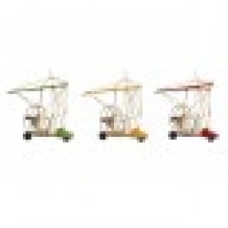 Декоративна фигурка DKD Home Decor Червен Метал Зелен Жълт (32 x 18,5 x 25 cm) (3 броя) - Сувенири, Подаръци, Свещи