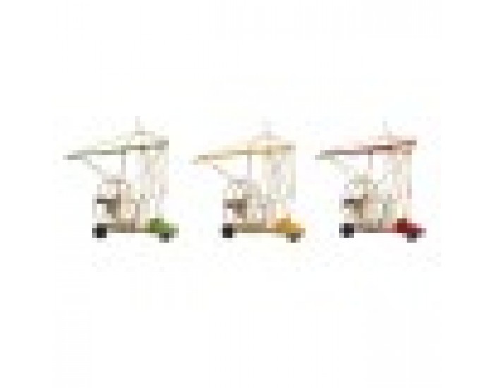 Декоративна фигурка DKD Home Decor Червен Метал Зелен Жълт (32 x 18,5 x 25 cm) (3 броя)