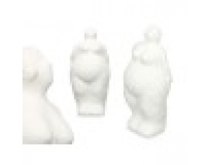 Декоративна фигурка Бял Dolomite 14 x 34 x 12 cm (6 броя) Дама На крак