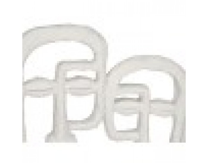 Декоративна фигурка Лице Бял 27 x 32,5 x 10,5 cm (4 броя)