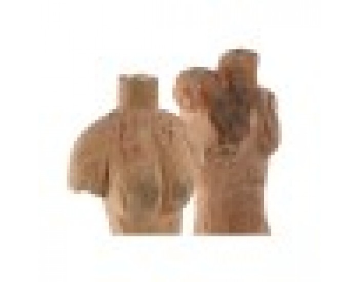 Декоративна фигурка Home ESPRIT Кафяв Черен Дама Мъже 13 x 9 x 40 cm (2 броя)