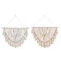 Декорация за стена DKD Home Decor Памук Pатан Boho (70 x 3 x 85 cm) (2 броя) Декорация за стена DKD Home Decor Памук Pатан Boho (70 x 3 x 85 cm) (2 броя) - Сувенири, Подаръци, Свещи
