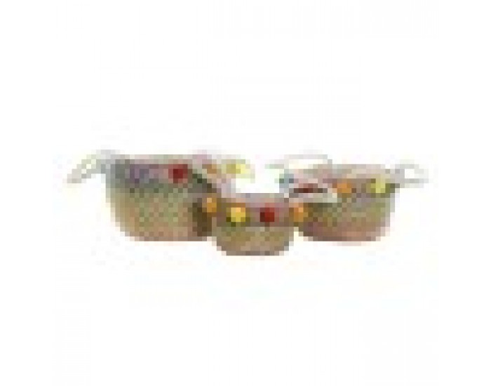 Игра на Кошници DKD Home Decor полиестер Помпони (57 x 45 x 42,5 cm)