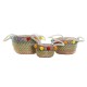 Игра на Кошници DKD Home Decor полиестер Помпони (57 x 45 x 42,5 cm)