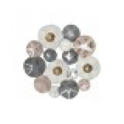 Декорация за стена DKD Home Decor Сив Метал Бял (80 x 7 x 80 cm) Декорация за стена DKD Home Decor Сив Метал Бял (80 x 7 x 80 cm) - Сувенири, Подаръци, Свещи