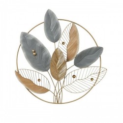 Декорация за стена DKD Home Decor Метал Многоцветен Модерен Поставям в рамка Лист на растение (83,8 x 5,7 x 87,6 cm) Декорация за стена DKD Home Decor Метал Многоцветен Модерен Поставям в рамка Лист на растение (83,8 x 5,7 x 87,6 cm) - Сувенири, Подаръци, Свещи