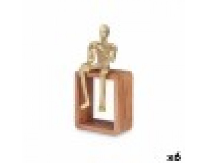 Декоративна фигурка Саксофон Златен Дървен Метал 13 x 27 x 13 cm