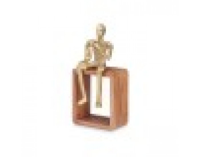 Декоративна фигурка Саксофон Златен Дървен Метал 13 x 27 x 13 cm